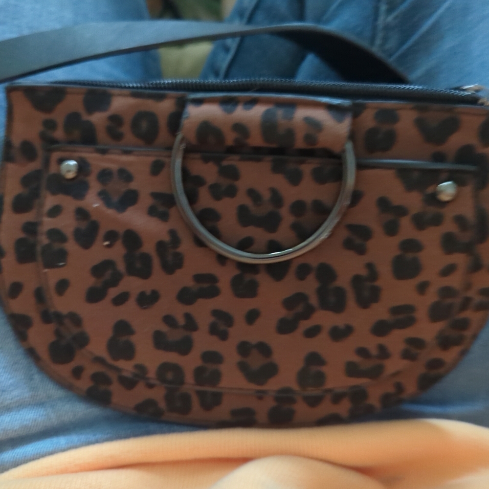 Brown Leopard Print Wrap Around Clutch Super Cute